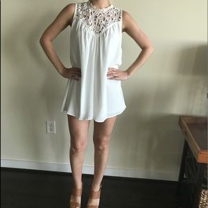 Sabo skirt white lace romper